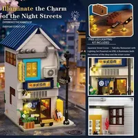 Reobrix 66506 1389PCS Juego de Bloques de Construcción de Restaurante Japonés con Barbacoa, Modelo MOC, Juguete de Tecnología de Plástico, Moderno, para Festivales