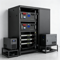 Batterie LiFePO4 19 pouces pour montage en rack, 51,2 V 200 Ah 10,24 kWh, stockage d'énergie domestique avec BMS intégré 150 A