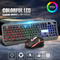 Clavier et souris de jeu RVB LVKIDRON, 104 touches, étanches, avec support pour téléphone portable, en stock