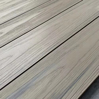 Revêtement de terrasse en WPC imperméable, anti-UV, ignifuge, moderne, brossé, à grain de bois durable, matériau écologique, antidérapant