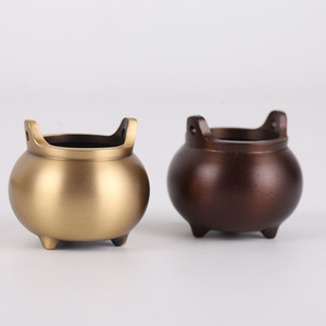 Quemador de Incienso en Miniatura Tongpu Craftsman para Ofrendas Budistas, Estilo Antiguo, Cobre Puro, Uso Doméstico - Product Image 3