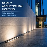 Luz lineal LED empotrada en el suelo, personalizada, de luz blanca cálida, impermeable, de tira estrecha, para pasillos de resort, muros de contención y plataformas peatonales.