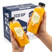 100 bouteilles carrées en PET avec couvercles pour jus, contenants en plastique vides pour lait, smoothies, eau, boissons pressées à froid, 500 ml, 200 ml