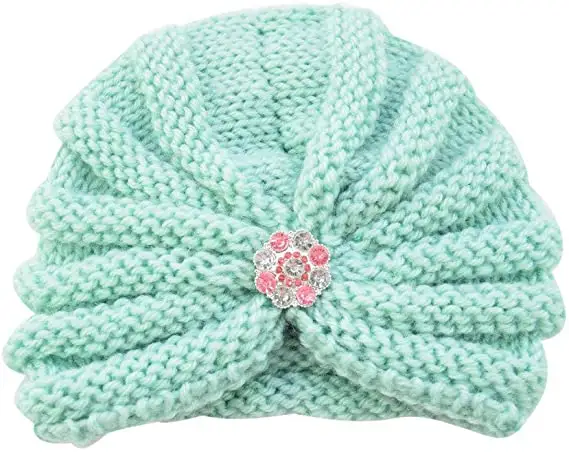 Bambino del Bambino Delle Ragazze Dei Ragazzi Infantile Caldo del Knit di Inverno Del Cappello Del Beanie Del Crochet Ski Ball Cap Per 0-36 Mesi di bambino appena nato