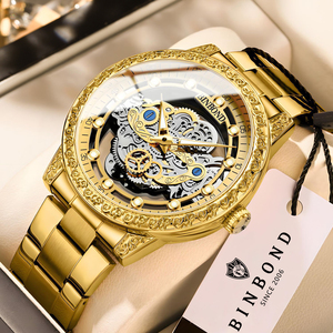 Reloj de Pulsera BINBOND Preciso, Reloj de Cuarzo de Moda para Hombre, con Diseño Hueco, Elegante y de Lujo para Negocios - Product Image 1