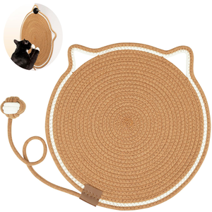 Hot-selling Colorful Cat <b>Scratch</b> <b>Pad</b> Natural Cotton Rope Cushion <b>Scratch</b> <b>Pad</b> Round Horizontal Floor <b>Scratch</b> <b>Pad</b> - Product Image 1