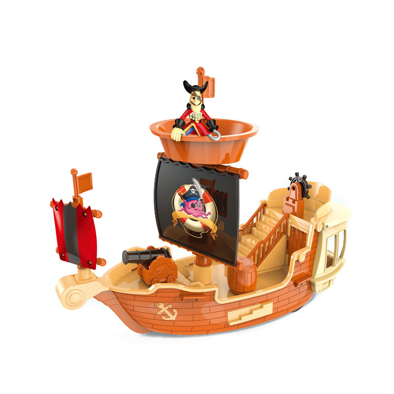 Hot sale toys diy toy pirate ship assembling toys for kids educational