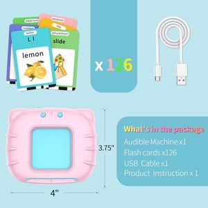 Tarjetas Cognitivas Interactivas con Audio para Niños Pequeños, Libro de Audio Educativo Temprano, Tarjetas de Aprendizaje de Idiomas para Niños - Product Image 5