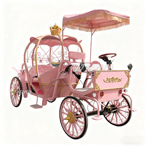Fairytale Wedding Cinderella Princess Carriage Pumpkin Cinderella Coach With Crown Royal Cinderella Coach for Wedding - Product Image 2