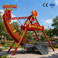 Grand équipement d'amusement extérieur : Bateau pirate en fibre de verre à 24 places pour projets de fêtes foraines et de parcs d'attractions