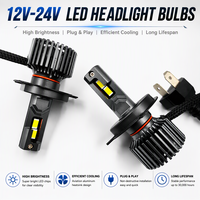 Ampoules LED de haute qualité pour voitures et camions, 12V, 24V, ampoules LED H4, H1, H7 haute luminosité, phares avant