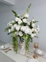 FB-006 Décoration de mariage personnalisée, centre de table, arrangements de boules de fleurs artificielles, grandes boules de roses artificielles