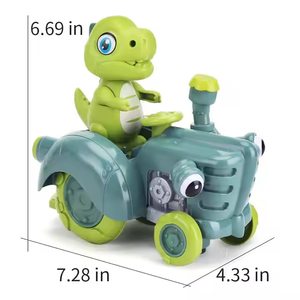 Voitures exploitées pour enfants Wobble Dinosaur Ring Toss Game Musical Infant Learning Toy <span class=keywords><strong>avec</strong></span> <span class=keywords><strong>chansons</strong></span> et lumière - Product Image 2