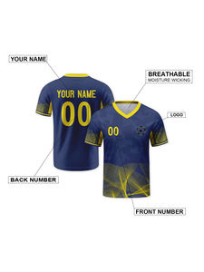 Футбольная форма клуба 2026 года, новая коллекция, с печатью имени игрока, номера и логотипа, быстросохнущая, 100% полиэстер, V-образный вырез, для болельщиков - Product Image 6