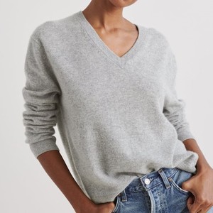 Personalizza 100% <span class=keywords><strong>Cashmere</strong></span> maglione di cachemire lavorato a maglia con scollo a v di alta qualità Pullover <span class=keywords><strong>in</strong></span> <span class=keywords><strong>Cashmere</strong></span> da <span class=keywords><strong>donna</strong></span> Super morbido - Product Image 2
