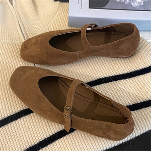 2025 Lightweight Ballet Flat Casual <b>Shoes</b> <b>Soft</b> Sheepskin Comfortable Slip-On Design for Daily Work and Walking Style - Product Image 1