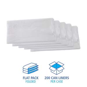 Pochettes pour poubelles industrielles Boardwalk 60 gallons, 13 microns, 38 x 60, naturelles, haute densité, emballage plat, 200/carton pour la logistique et l'entrepôt - Product Image 2
