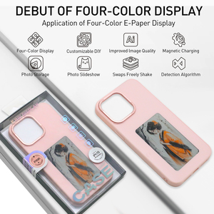 NFC Phụ kiện điện thoại E-ink màn hình điện thoại thông minh trường hợp DIY điện thoại di động hiển thị trường hợp cho iPhone 16 15 14 13 Pro Max vài ảnh - Product Image 6