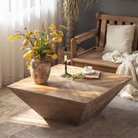 Table basse moderne en bois massif, petite et carrée, couleur personnalisée, durable, pour la maison, l'appartement, l'hôtel