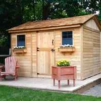 Colonne de douche extérieure autoportante Torrent Cedar avec cadre rectangulaire pour hôtels et patios