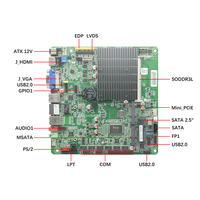 Motherboard Mini-ITX Industri Terintegrasi J1900 DDR3L 9 USB 6 COM 12V SATA2.0 SATA MSATA 17 17cm