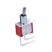 Mini interrupteur à bascule DPDT à 3 broches, IP67, en plastique, pour montage sur PC, à angle droit vertical, 5A 250VAC