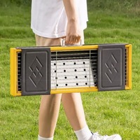 Barbecue portable en métal pour le camping, petit barbecue pliable pour la cuisson de la viande en extérieur
