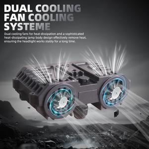 Luz de rejilla central S30 de alta potencia con lente de tres ojos, color blanco, tipo cañón pequeño, universal para coches y motocicletas, luces de conducción - Product Image 5