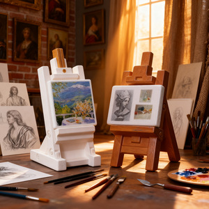 Micro Paysage Résine Ornement Peinture À L'huile Croquis Chevalet Mignon Maison De Poupée Aménagement Paysager Bureau Ornement De Bureau - Product Image 3