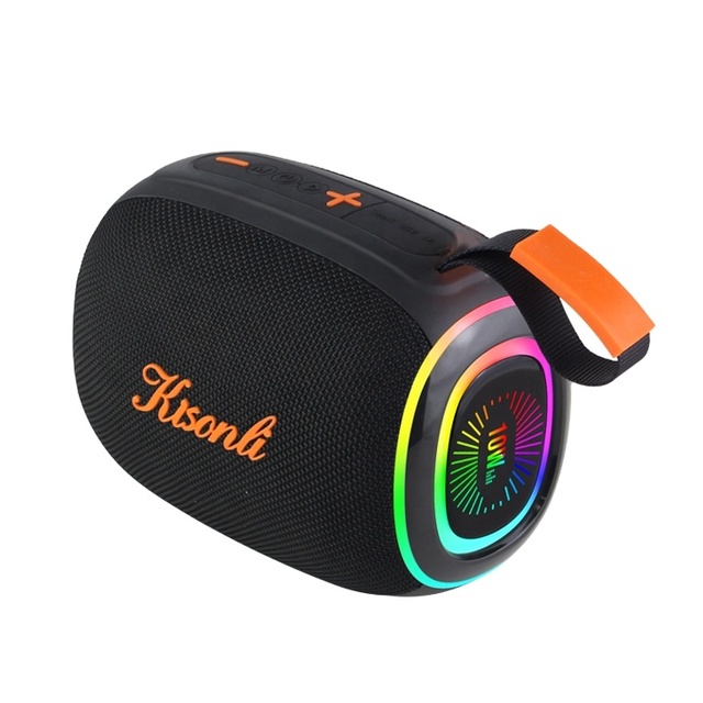Kisonli K35 for Bluetooth Speaker with RGB Light for Laptop Mobile Phone Battery Powered