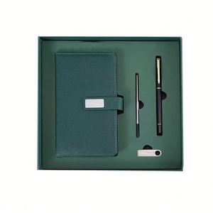 Ensemble cadeau d'affaires promotionnel haut de gamme avec clé USB, stylo signature, articles souvenirs commerciaux, cadeau en cuir - Product Image 2