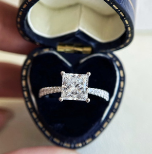 Anniversary Engagement Ring Lab Grown Diamond IGI Certified Rhodium Plated Luxury Women's Jewelry for Wedding & Party - Product Image 3