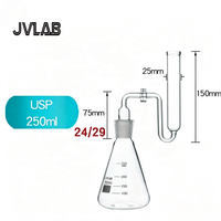 Appareil de laboratoire en verre pour test de l'arsenic selon la méthode Gutzeit, méthode au sel d'argent, ensemble complet pour la détermination de l'arsenic, 100 mL 150 ml