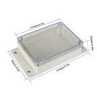 Boîtier Électrique Étanche IP65 pour Intérieur, Boîte de Jonction en ABS Antirouille Durable avec Oreilles de Fixation et Couvercle Transparent