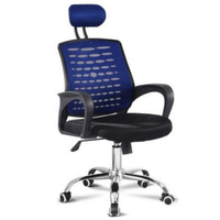 Chaise de bureau de direction moderne, confortable et robuste, en maille et en tissu, accoudoirs fixes en plastique, siège ergonomique réglable