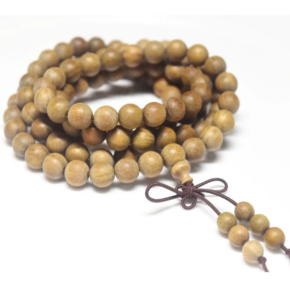 Handgemachte Schmuck natürliche grüne S-Holz Mala Gebet Holz perlen buddhistische Perle Holz Meditation Halskette Armband