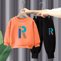 Ensemble de vêtements pour enfants, garçons, 2-10 ans, sweat-shirt à manches longues ample, ensemble deux pièces, décontracté, sport, automne, printemps