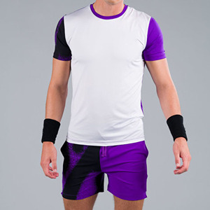 Abbigliamento alla moda da uomo uniforme da <span class=keywords><strong>Tennis</strong></span> ad asciugatura rapida t-shirt a maniche corte e pantaloncini sportivi da Baseball Set - Product Image 6