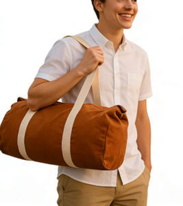 24 Inch Wholesale Custom Vintage Full Grain Leather Large Capacity Zipper Duffel <b>Holdall</b> <b>Weekender</b> Bag for Men - Product Image 2