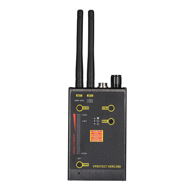 Advanced Counter-Surveillance Device VS009, High-Sensitivity GPS Tracker Detector with Dual Antenna System