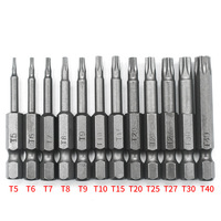 Embout de tournevis à tête Torx T6-T40 50/75/100/150mm jeu d'embouts de tournevis à tige hexagonale pour perceuse électrique