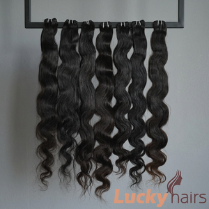 Extensiones de Cabello Humano Natural Virgen 100% Sin Procesar, Ondulado Profundo, Cabello Indio con Color Natural y Cutícula Alineada - Product Image 1