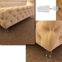 VONVIK Pieds de table en acrylique de 8 pouces, pieds en lucite pour meubles, chaises et bancs