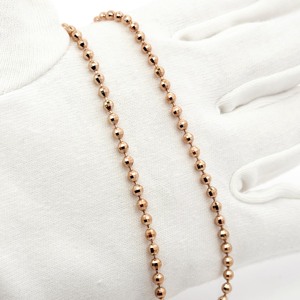 18K Solid Gold Luxury <b>Mirror</b> Ball <b>Chain</b> Necklace Unisex Daily Gift Custom Length Wholesale GOLDTECH - Product Image 5
