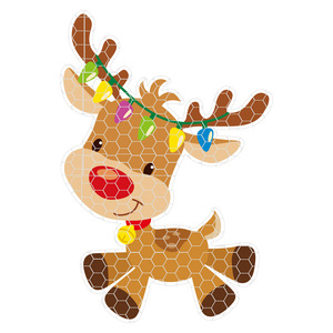 Autocollants magnétiques souples en nid d'abeille réfléchissants pour voiture, vente en gros d'usine, motifs Lapin de Pâques, Ampoule de Noël, Père Noël - Product Image 5