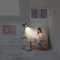 Lámparas magnéticas montadas en la pared 2 lados brillo ajustable luces inalámbricas Sensor de movimiento recargable Control remoto luz de pared
