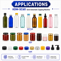 Máquina Tapadora de Botellas Eléctrica Semiautomática KDM-SC60 para Frascos de Cosméticos, Botellas de Vidrio y Plástico