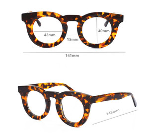 Montature per Occhiali in Acetato Geometriche Rotonde <span class=keywords><strong>Speciali</strong></span> per Tutti i Tipi di Viso, Occhiali Ottici di Lusso di Alta Qualità - Product Image 5