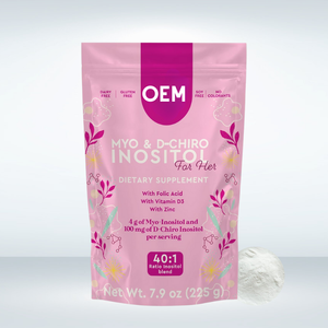 ผลิตภัณฑ์เสริมอาหารผง40:1สำหรับผู้หญิง225กรัม Myo <span class=keywords><strong>Inositol</strong></span> (4กรัม) & D-chiro <span class=keywords><strong>Inositol</strong></span> - Product Image 1