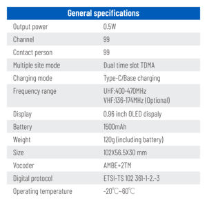 0,5 W Digital DMR Walkie Talkie Handheld Radio bidireccional - Product Image 3